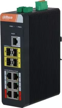 Коммутатор управляемый Dahua DH-IS4410-6GT-120 6-портовый гигабитный с PoE, промышленное исполнение