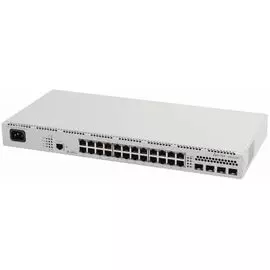 Коммутатор управляемый ELTEX MES2324P MES2324P_DC 24 порта 10/100/1000 Base-T (PoE/PoE+), 4 порта 10GBase-X (SFP+)/1000Base-X (SFP), L3, 48V DC