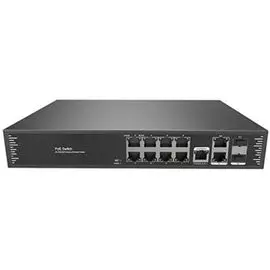 Коммутатор управляемый JUST JT-POE31108PFM интеллектуальный, 10 портовый PoE L2 уровня, бюджет PoE 130 Вт