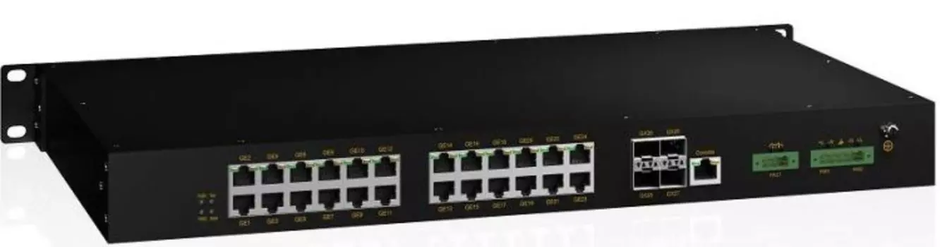 Коммутатор управляемый Kyland SICOM3024P 4 1000Base-X SFP ports, 24 10/100/1000Base-TX RJ45 ports, 24-48VDC(18-72VDC) single power supply