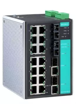 Коммутатор управляемый MOXA EDS-518A-MM-SC 14x10/100 BaseTx, 2x100 BaseFx multi mode, SC, 2x10/100/1000 BaseTx