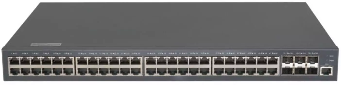 Коммутатор управляемый GIGALINK GL-SW-G204-54P L2+ Stack POE GIGALINK 48 BASE-TX 10/1001000Mb/s POE, 6 1/10G SFP+, 1 Console RJ45, 1U 19" бюджет PoE 3