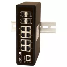 Коммутатор управляемый OSNOVO SW-70804/IL 8хGE Rj45 + 4 GE SFP. 8 x GE (10/100/1000Base-T) + 4 x GE SFP (1000Base-X). L2 (Full Managed). Питание DC12-
