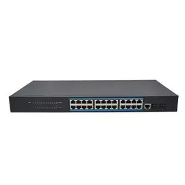 Коммутатор управляемый OSNOVO SW-72402/L2 (L2+) Gigabit Ethernet на 26 портов: 24 x GE (10/100/1000Base-T) + 2 x GE SFP (1000Base-X), консольный порт,