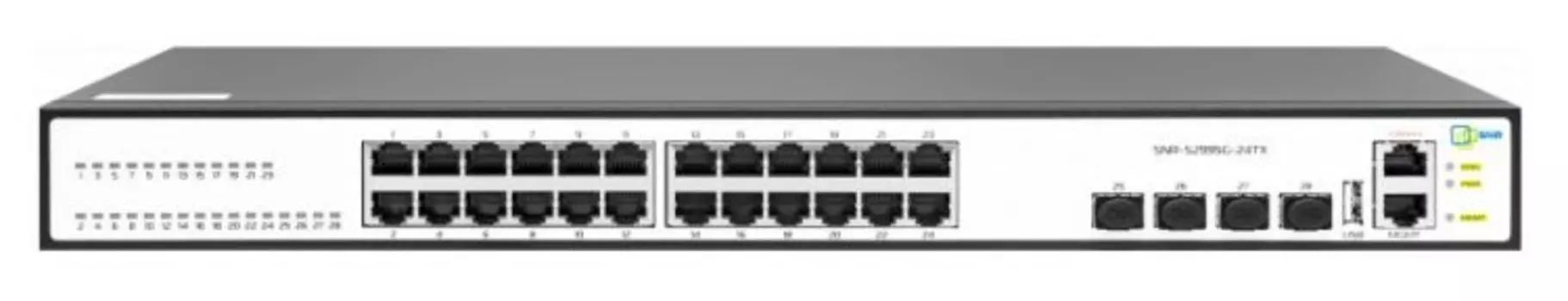 Коммутатор SNR SNR-S2995G-24TX Управляемый коммутатор уровня 3, 24 порта 10/100/1000Base-T и 4 порта 1/10GbE (SFP+).