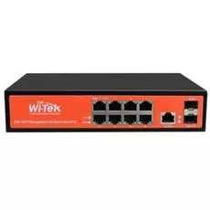 Коммутатор управляемый Wi-Tek WI-PMS310GF L2 PoE 150Вт, порты 8 PoE GE + 2SFP