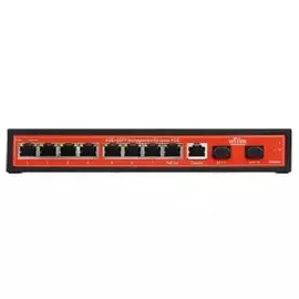 Коммутатор управляемый Wi-Tek WI-PMS310GFR 8*PoE 1000Base-T, 2*SFP, для подключения WiFi точки доступа, WEB/CLI/SNMP/RMON, L2 - VLAN, QoS, IGMP Snoopi
