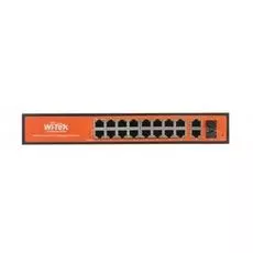 Коммутатор управляемый Wi-Tek WI-PMS320GF L2 PoE 350Вт, порты 16 PoE GE + 2 Combo GE/SFP