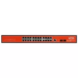 Коммутатор управляемый Wi-Tek WI-PMS326GFR 24*PoE 1000Base-T, 2*SFP, для подключения WiFi точки доступа, WEB/CLI/SNMP/RMON, L2 - VLAN, QoS, IGMP Snoop