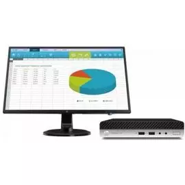 Компьютер HP ProDesk 400 G5 Mini 9LB67ES i5-9500T/8GB/256GB/Slim kbd/mouseStand/Wi-Fi/BT/HDMI/Win10Pro/HP Monitor N2
