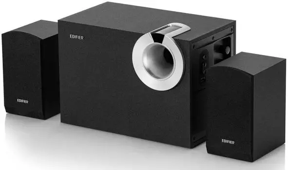 Компьютерная акустика 2.1 Edifier M206BT Black 2 сат.(дерево) + сабвуфер, 34W RMS, 63 Гц-20 кГц, дерево, AUX, BT,USB Flash