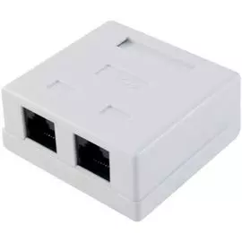 Компьютерная розетка настенная Filum FL-NA-SOCKET5E-2 5E кат., 2 х RJ-45/8p8c, 110/Krone