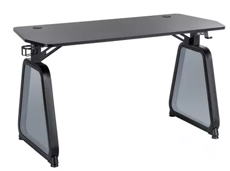 Компьютерный стол Cactus CS-GMD-BK-RGB игровой столешница МДФ черный каркас черный 136x60x75см