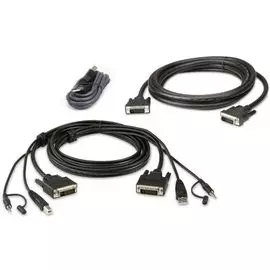 Комплект Aten 2L-7D03UDX5 кабелей USB, DVI-D Dual Link для защищенного KVM-переключателя (3м)