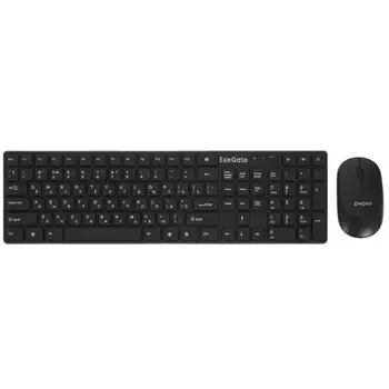 Комплект беспроводной Exegate Professional Standard Combo MK330 EX287402RUS (клавиатура полноразмерная влагозащищенная 104кл. + мышь оптическая 1000dp