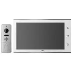 Комплект CTV CTV-DP4105AHD (W) (вызывная панель CTV-D400FHD и монитор CTV-M4105AHD), Full HD, 10", панель из стекла с сенсорным управлением "Easy butt
