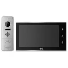 Комплект CTV CTV-DP4705AHD панель CTV-D400FHD, монитор CTV-M4705AHD Full HD, с экраном 7", Hands free, детектор движения, панель из стекла с сенсорным