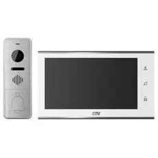 Комплект CTV CTV-DP4705AHD панель CTV-D400FHD, монитор CTV-M4705AHD Full HD, с экраном 7", Hands free, детектор движения, панель из стекла с сенсорным