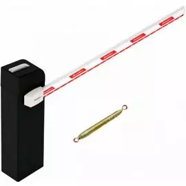 Комплект DoorHan BARRIER-PRO-5000 в составе стойка BARRIER-PRO со встроенной сигнальной лампой и приемником, стрела BOOM-5, пружина балансировочная BR
