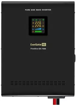 Комплект Exegate FineSine SX-7000.LCD.AVR.2SH.T EX296690RUS ИБП EX296005RUS + батарея 80Aч EX285654RUS 4шт (инвертор, синус, для котла, настенный) 700