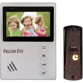 Комплект Falcon Eye KIT- Vista видеодомофон: дисплей 4" TFT + Вызывная видеопанель: накладная, 4х проводная, с ИК подветкой