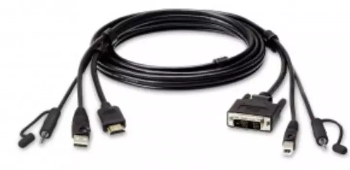 Комплект кабелей Aten 2L-7D02DHX2 USB, HDMI-DVI-D для защищенного KVM-переключателя (1.8м)