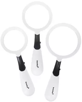 Комплект Levenhuk Zeno Multi ML13 72606 из трех луп разной кратности и разного диаметра