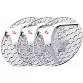 Комплект Mikrotik RBLHG5kit RBLHG-5nD 3шт, Dual Chain 5Ghz 802.11an 24.5dBi Integrated antenna, 600MHz COU, 64MB RAM, 1x LAN, POE, PSU,RouterOS L3, In