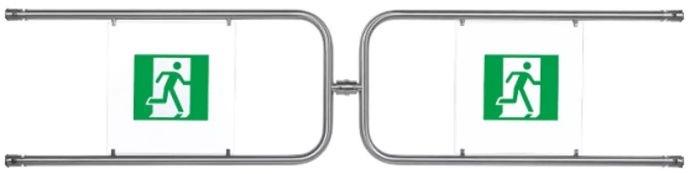 Комплект PERCo PERCo-BH02 1-18 створок для двойной распашной секции ограждения с магнитным устройством блокировки шириной 2000 мм, нержавеющая сталь