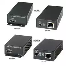 Комплект SC&T HE02E передатчик T и приемник R, для передачи HDMI-сигнала по UTP-кабелю CAT5/5е/6 (HDBaseT). Расстояние передачи(разрешение) - до 100м(