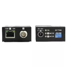 Комплект SC&T IP09CK удлинителей Ethernet по коаксиальному кабелю до 1000м, включает приемник и передатчик