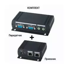 Комплект SC&amp;T VE02AL передатчик T+приемник R, для усиления и каскадной передачи VGA-сигнала (до 1600x1200 85Hz) и стерео аудиосигнала