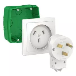 Комплект Schneider Electric BLNSK013231 силовой 32 А, 250 В: розетка, вилка, монтажная коробка ,ел