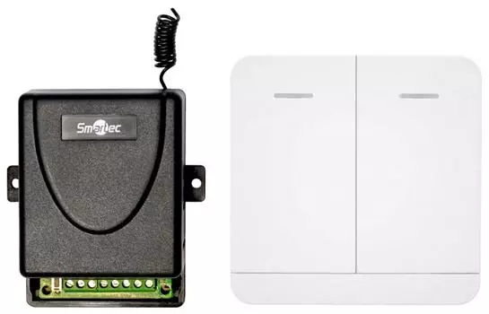 Комплект Smartec ST-RC123RR управления по радиоканалу с динамическим кодом (приемник + кнопочный передатчик), память до 6 брелоков, 2 реле НЗ/НР, част