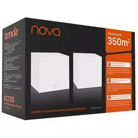 Комплект Tenda NOVA MW12(2-PACK) AC2100 Tri-band Whole Home Mesh WiFi System, 2шт в комплекте