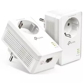 Комплект TP-LINK TL-PA7017P KIT гигабитных адаптеров Powerline AV1000 со встроенной розеткой