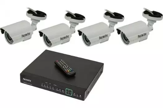Комплект видеонаблюдения Falcon Eye FE-104MHD KIT DACHA SMART 4CH + 4CAM KIT FE-104MHD DACHA SMA FALCON EYE