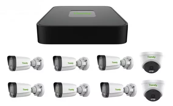 Комплект видеонаблюдения TIANDY X-com Ti Коттедж IP 6+2+1