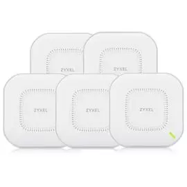 Комплект ZYXEL NebulaFlex Pro WAX610D из пяти гибридных точек доступа, WiFi 6, 802.11a/b/g/n/ac/ax (2,4 и 5 ГГц), MU-MIMO, антенны 4x4 с двойной диагр