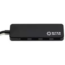 Концентратор 5bites HB34C-311BK 4*USB3.0, TYPE-C Plug, черный