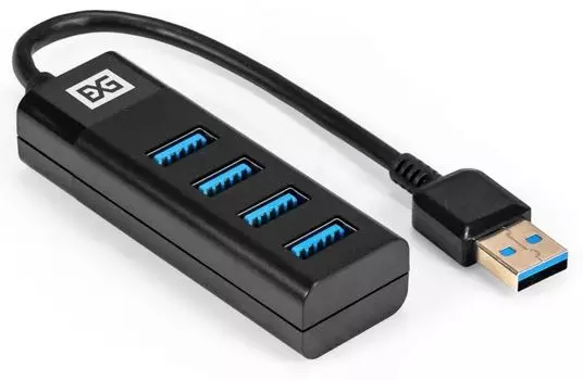 Концентратор Exegate DUB-4TP EX296925RUS 4-в-1 кабель-адаптер USB3.0/4xUSB3.0, Plug Play, черный