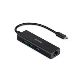 Концентратор Rombica TC-00200 3*USB 3.0, Ethernet (RJ-45)