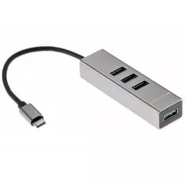 Концентратор Telecom TA310C USB 3.1 Type-C/4*USB3.0, Aluminum Shell, 0.2m