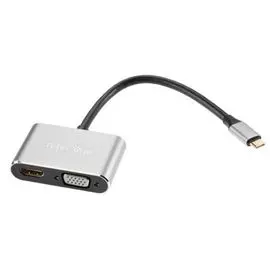 Концентратор Telecom TUC055 USB3.1 Type-C(M)/HDMI (F)/USB A(F)/USB Type-C(F)/VGA (F), 4K/30Hz