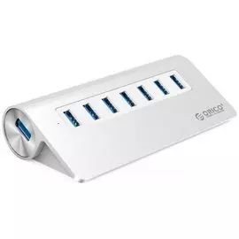 Концентратор USB 3.0 Orico M3H7-SV 7хUSB 3.0, серебристый