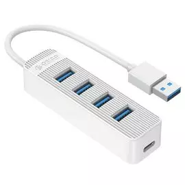 Концентратор USB 3.0 Orico TWU3-4A-WH