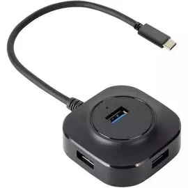 Концентратор VCOM DH307C USB TypeC-4*USB 3.0, microUSB 0.3м