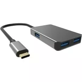 Концентратор VCOM DH310B USB 3.1 Type-C (m)-4*USB 3.0 (f), aluminum shell