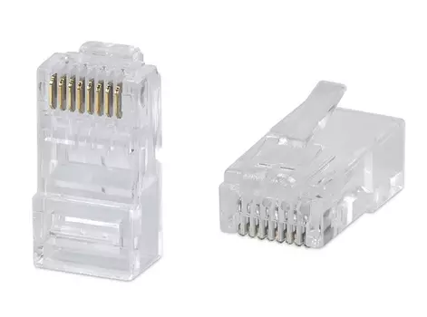 Коннектор Cabeus 8P8C-C6(1.20)-FC RJ-45 быстрой установки под витую пару, кат. 6 , универсальный (для одножильного и многожильного кабеля) для проводн
