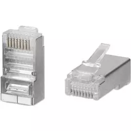 Коннектор Cabeus 8P8C-SH-FC RJ-45 быстрой установки под витую пару, категория 5e, экранированный, ун